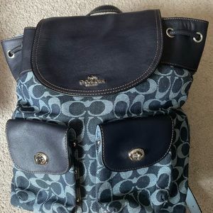 Coach fabric Navy and Denim Backpack